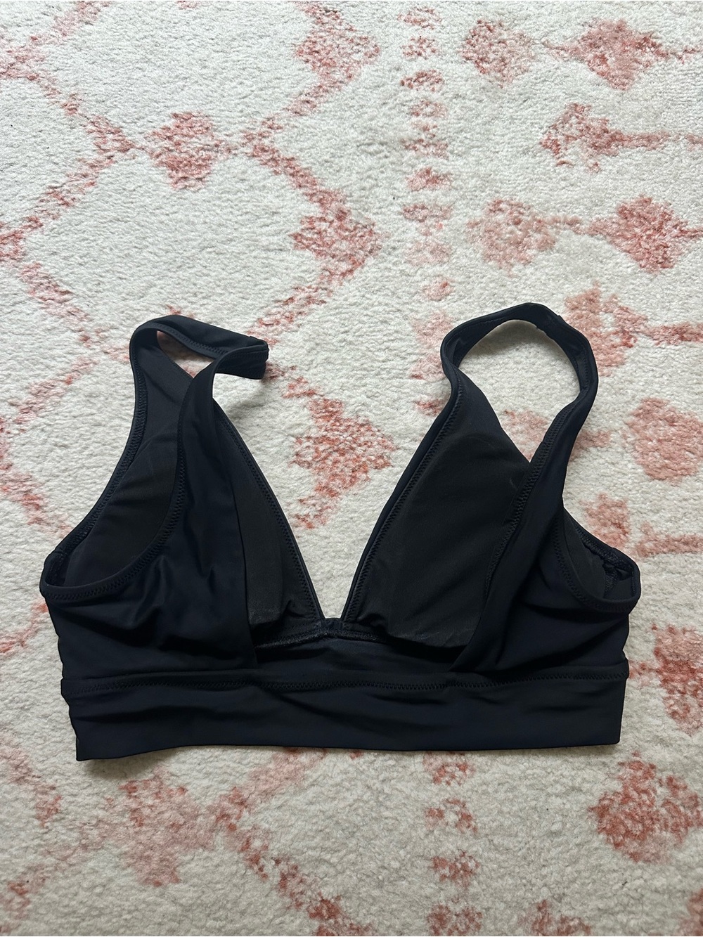 aerie Black Deep V Triangle Bikini Top